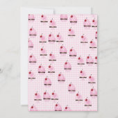 1e verjaardag Cupcake Birthday Party Kaart (Achterkant)