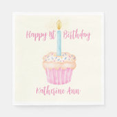 1e verjaardag Cupcake papier servet (Voorkant)