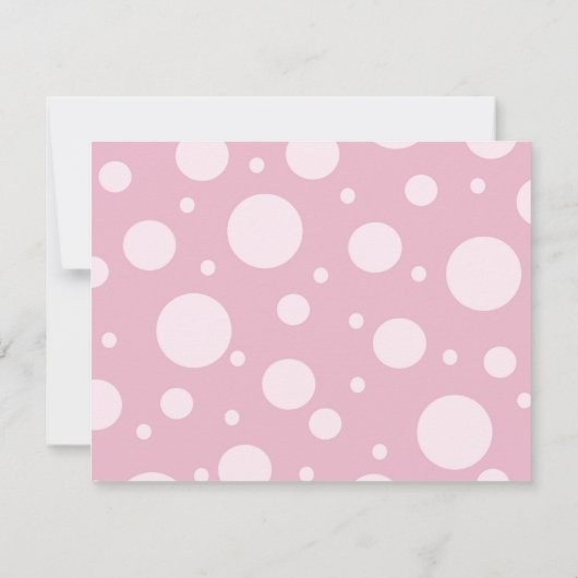 1e verjaardag Cupcake Uitnodiging - roze & groen (Achterkant)