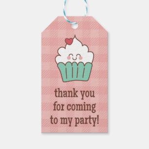1e verjaardag Cupcakes - Label van cadeautjes Cadeaulabel