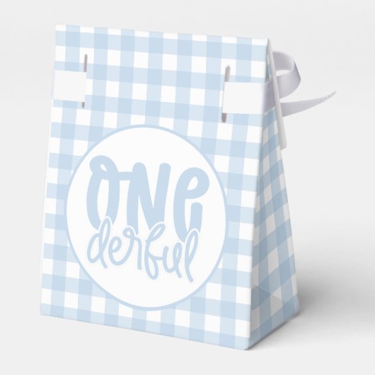 1e verjaardag Cute Pastel Blue nederful Bedankdoosjes (Achterkant)