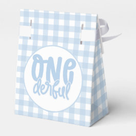 1e verjaardag Cute Pastel Blue nederful Bedankdoosjes