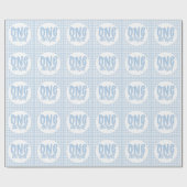 1e verjaardag Cute Pastel Blue nederful Cadeaupapier (Vlak)