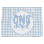 1e verjaardag Cute Pastel Blue nederful Groot Cadeauzakje (Voorkant)