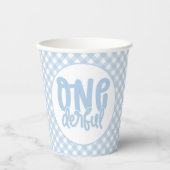 1e verjaardag Cute Pastel Blue nederful Papieren Bekers (Voorkant)