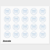 1e verjaardag Cute Pastel Blue nederful Ronde Sticker (Vel)
