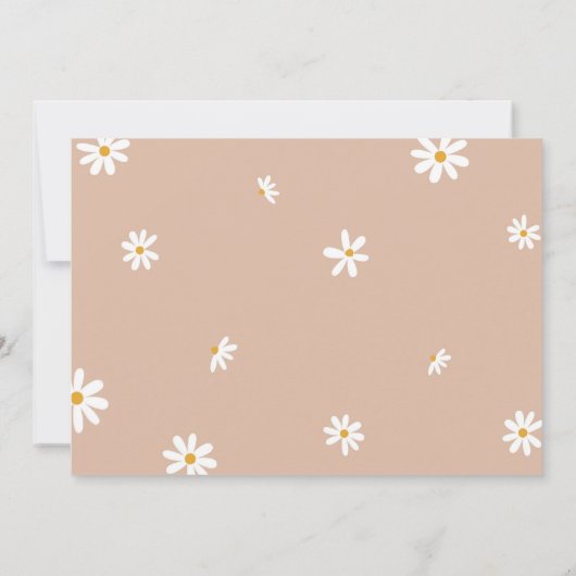 1e verjaardag Daisy Party Foto uitnodiging (Achterkant)