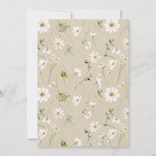 1e verjaardag Daisy Wild & Onederful Terracotta Kaart (Achterkant)