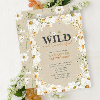 1e verjaardag Daisy Wild & Onederful Terracotta Kaart