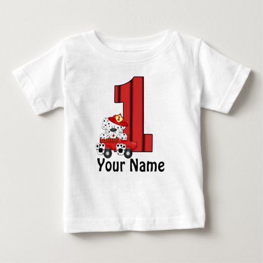 1e Verjaardag Dalmatie Gepersonaliseerd T Shirt (Voorkant)