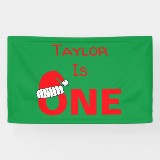 1e verjaardag december spandoek (Horizontaal)