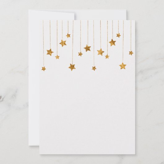 1e verjaardag - Delicate Golden - Uitnodiging tot (Achterkant)