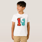 1e verjaardag Dinosaur - Aangepast T-shirt (Voorkant volledig)