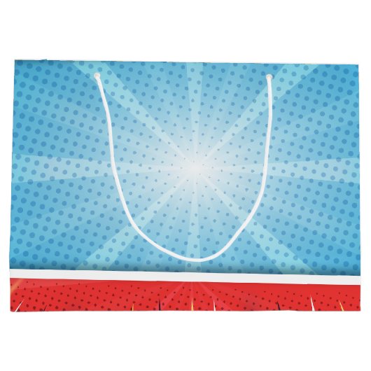 1e verjaardag Dinosaur Party Custom Groot Cadeauzakje (Achterkant)