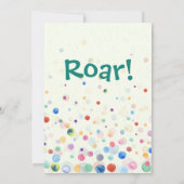 1e verjaardag Dinosaurus Party Custom Kaart (Achterkant)