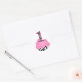 1e verjaardag Diva Cupcake Ronde Sticker (Envelop)