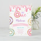 1e verjaardag Donut Kaart (Staand voorkant)