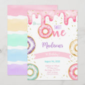 1e verjaardag Donut Kaart (Voorkant / Achterkant)