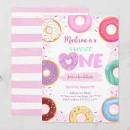 1e verjaardag Donut Party Kaart
