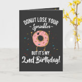 1e verjaardag Donut thema 1 jaar oud gepersonalise Kaart (Gele Bloem)