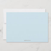 1e Verjaardag Doop Foto Blauw Goud Custom Kaart (Achterkant)