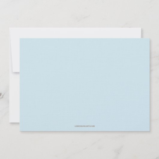 1e Verjaardag Doop Foto Blauw Goud Custom Kaart (Achterkant)