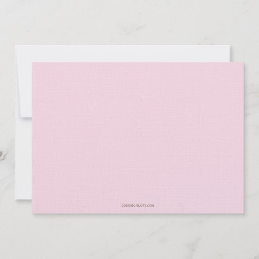 1e Verjaardag Doop Foto Roze Goud Custom Kaart (Achterkant)