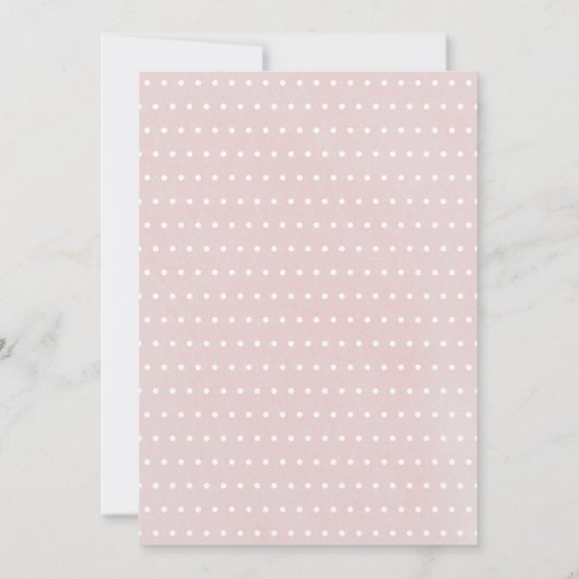 1e verjaardag doop roze gouden tekst polka dot kaart (Achterkant)