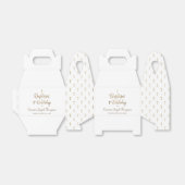 1e verjaardag doop witgouden baby bedankdoosjes (Uitgevouwen)