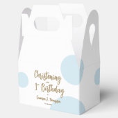 1e Verjaardag doopfeest Blauw baby jongen feest Bedankdoosjes (Geopend)