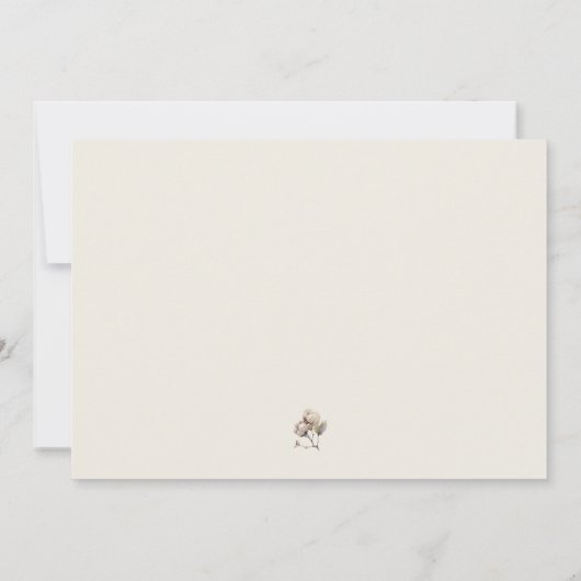 1e Verjaardag Dop Katoen & eucalyptus krans Kaart (Achterkant)