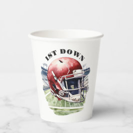 1e Verjaardag Down Football Papieren Bekers