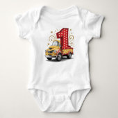1e verjaardag dumptruck romper (Voorkant)