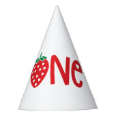 1e verjaardag één aardbei feesthoedjes (Voorkant)
