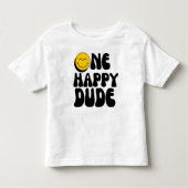 1e verjaardag Een blije vent verjaardag  Kinder Shirts (Voorkant)