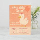 1e verjaardag - Een Gekke ganzenmeisje Kaart (Staand voorkant)