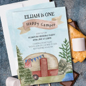 1e verjaardag één gelukkige Camper  Camping Kaart