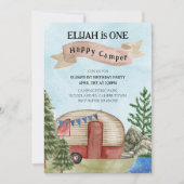 1e verjaardag één gelukkige Camper  Camping Kaart (Voorkant)