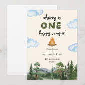 1e verjaardag een gelukkige camper uitnodiging (Voorkant / Achterkant)