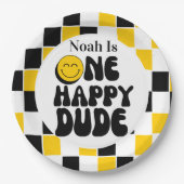 1e verjaardag een gelukkige kerel verjaardag papieren bordje (Voorkant)