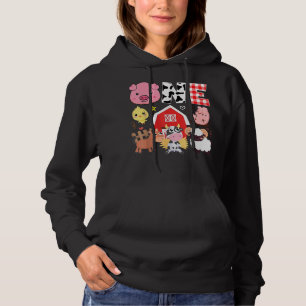 1e verjaardag één jaar oud Boerderij thema dieren Hoodie