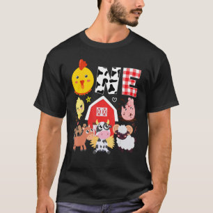 1e verjaardag één jaar oud Boerderij thema dieren  T-shirt