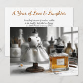 1e verjaardag - "Een jaar van liefde en gelach" Kaart (Voorkant / Achterkant)