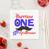 1e verjaardag Een kleine heer gepersonaliseerd Servet (Insitu)