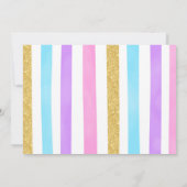 1e verjaardag eenhoorn partij foto uitnodiging (Achterkant)