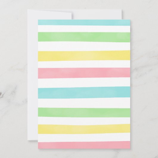 1e verjaardag eenhoorn uitnodiging (Achterkant)