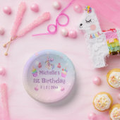 1e verjaardag eenhoorns cupcakes girly schattig ch papieren kommen (Feest)