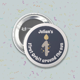 1e verjaardag - Eerste baan rond de zon Ronde Button 5,7 Cm