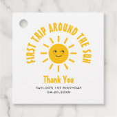 1e verjaardag Eerste reis rond de zon Bedankjes Labels (Voorkant)