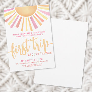 1e verjaardag eerste reis rond de zon kaart